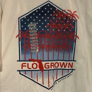 FloGrown Graphic T-Shirt Floridia Outfitters 2X Red, White & Blue NEW